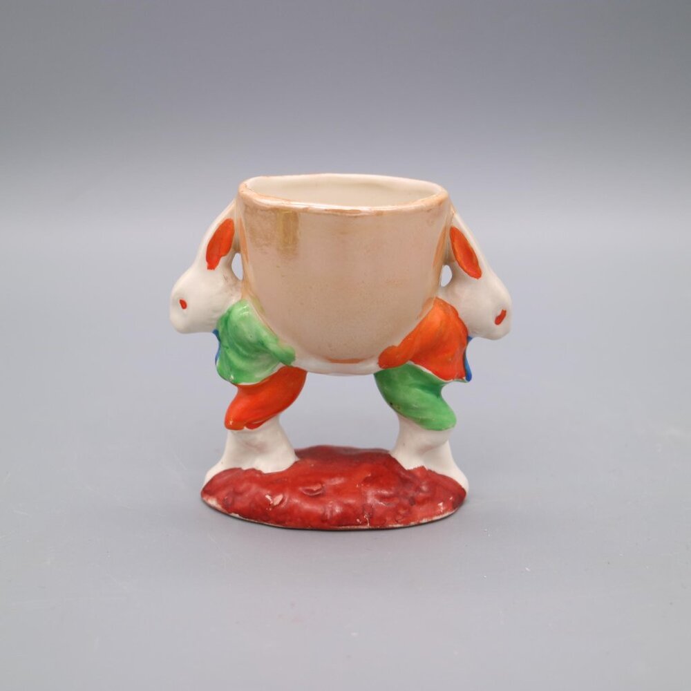 Vintage Kitschy Bunny Rabbit Egg Cup 2 1/2" Tall | Made in Japan